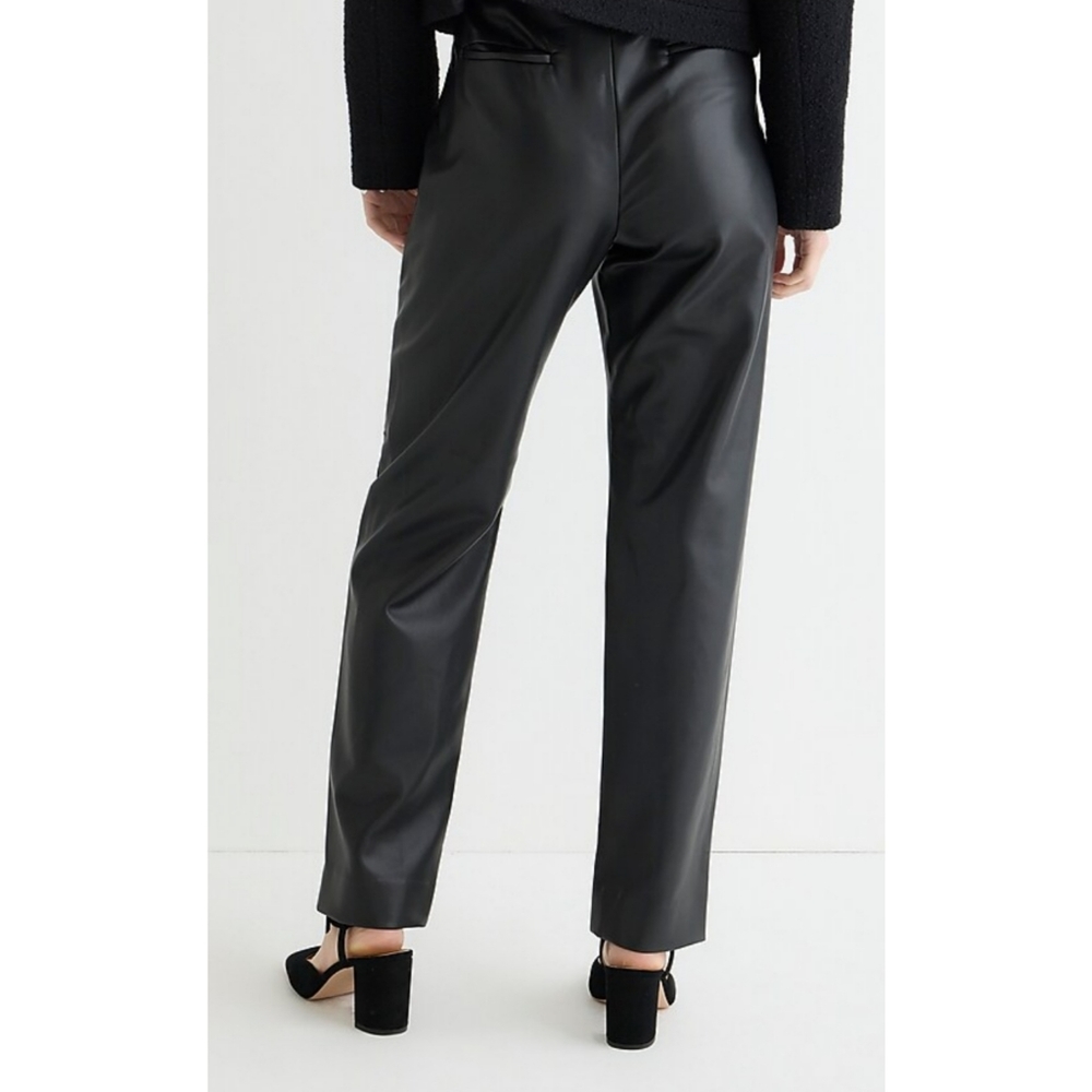 J.Crew Kate Straight-Leg Pant in Faux Leather - Picture 2 of 7